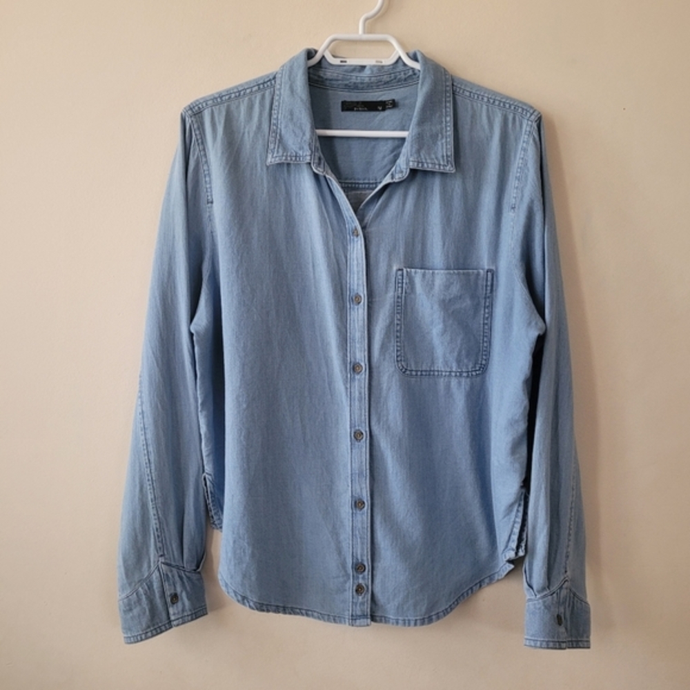 Prana buttoned down shirt, organic cotton,tencel feel,oversized M